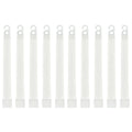 10pcs Outdoor Emergency Glow Sticks Waterproof Hiking Camping Equipment 6 Inch Concert Party Light Stick with Hook Qme White