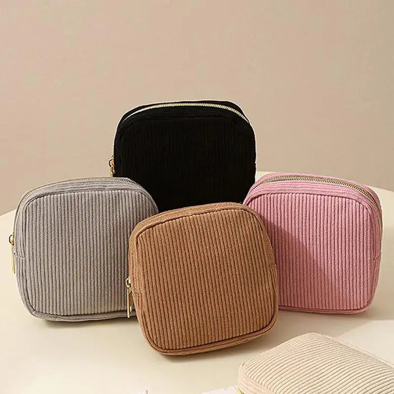 Makeup & Sanitary Napkin Case, Portable Travel Organizer for Lipstick,Small Storage Bag for Women & Girls Qme