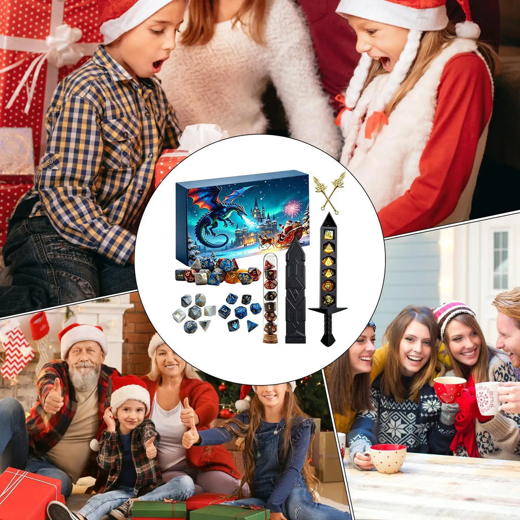 Dice Countdown Calendar 24-Day Advent Role Playing Game Keepsake Qme