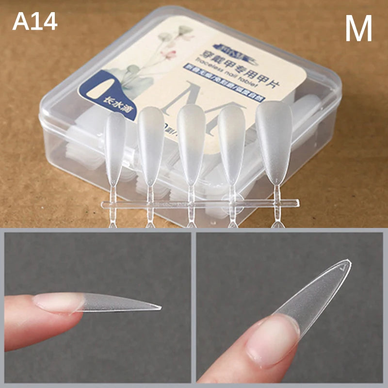 Box False Nails Press Coffin Artificial Clear Fake Nail Tips