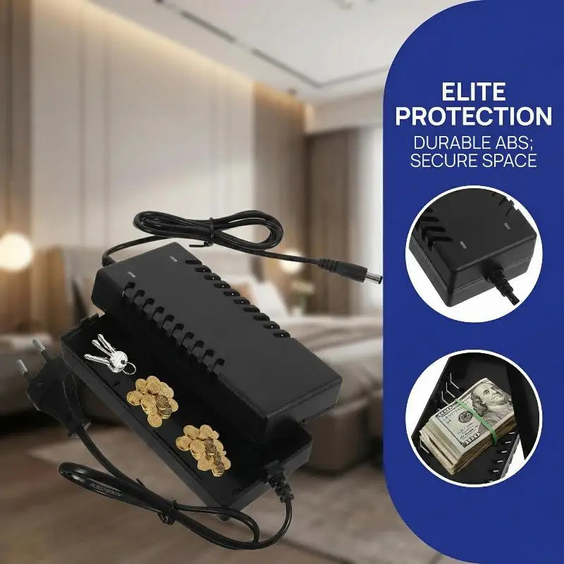 Simulated Computer Charger Storage Box Secret Case Safe Anti-theft Qme