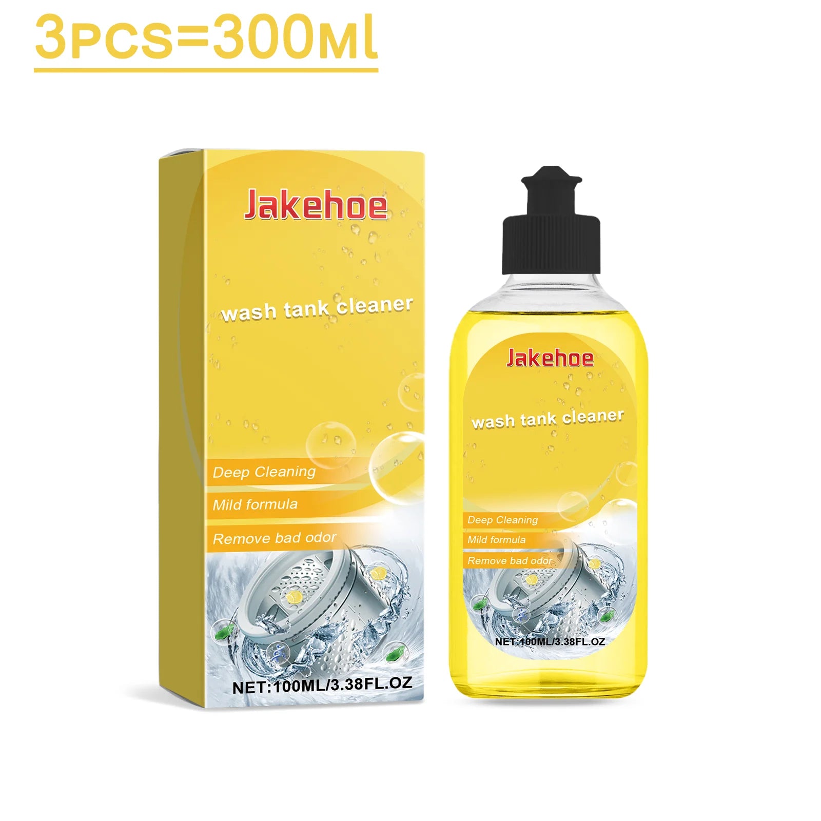 Washing Machine Cleaner Eco-Friendly Deep Cleaning Liquid Washer Cleaner Deodorizer Detergent Washing Machine Cleaning Liquid Qme 300ml Boxed