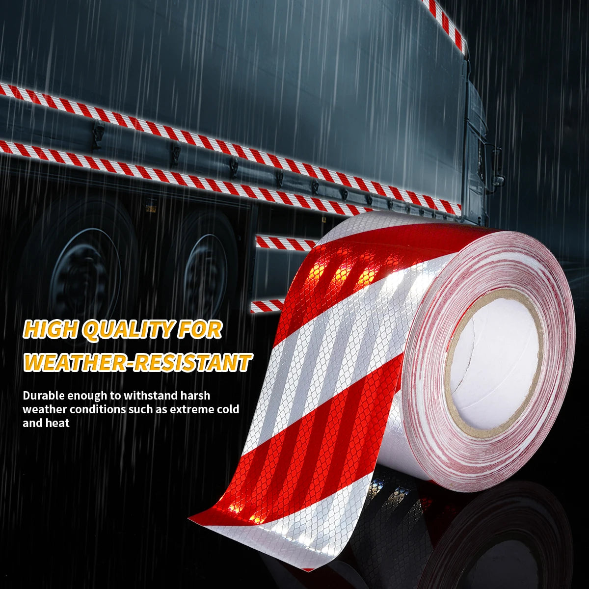 High Visibility Twill Reflective Tapes PET Material 10cmX1/3/5/10M Safety Warning Tapes Waterproof Self-adhesive For Cars DIY Qme
