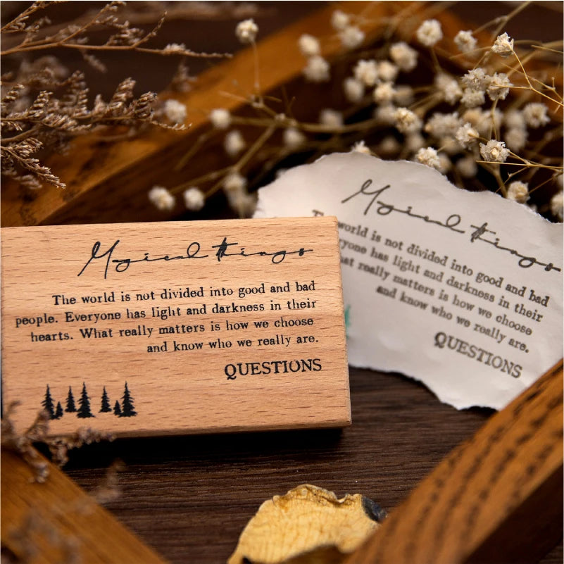 Magical Fairy Tales Handbook Seal DIY Retro Literary Daily Decoration Wooden Seal stamp Creative Stationery stamp wooden stamp Qme