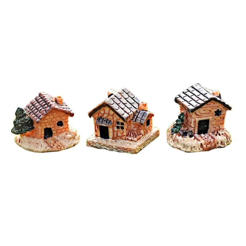Mini Doll House Stone Resin Decorations Home Garden DIY Random Qme