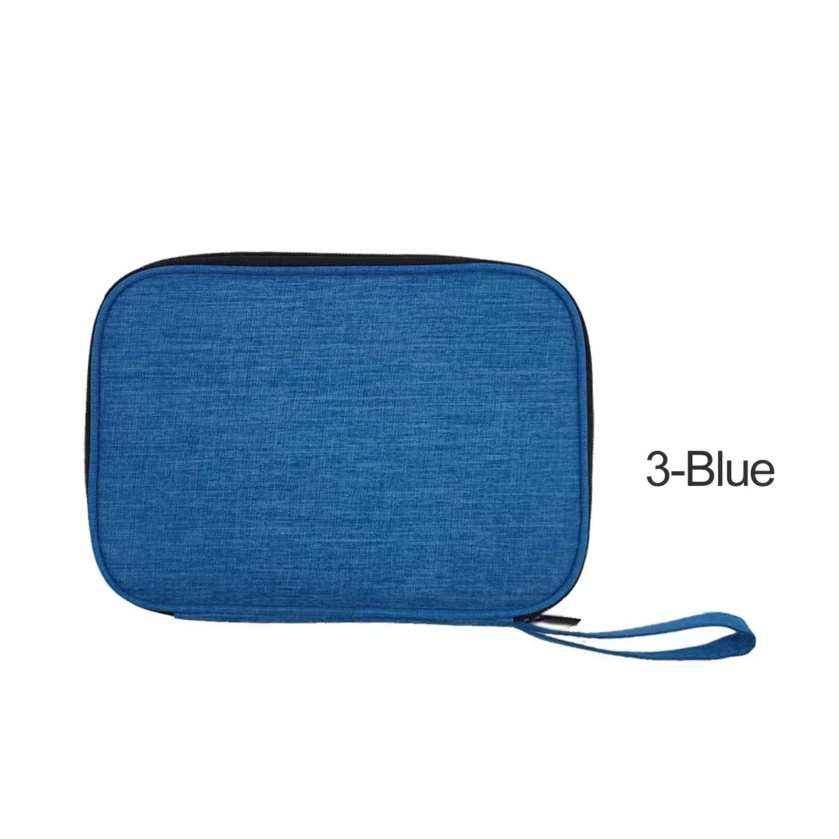 bag Multifunction Travel Carrying for Watch Strap Storage Bag Pouch Portable Case Box for Data cable 300D waterproof fabric Qme Blue