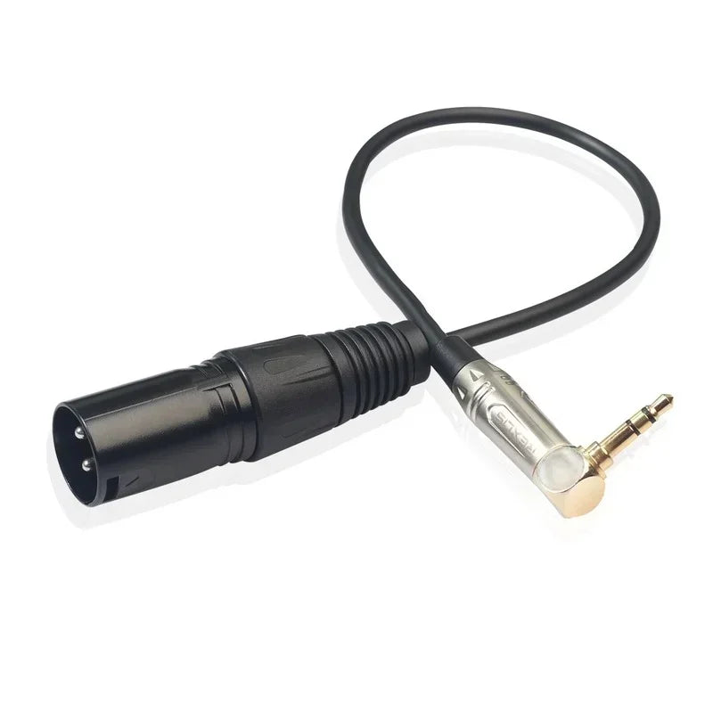 2pcs 0.3m 3.5mm Stereo TRS Male To XLR 3Pin Male Audio Cable Microphone Extension Cable Wire Cord Line Hardware Qme