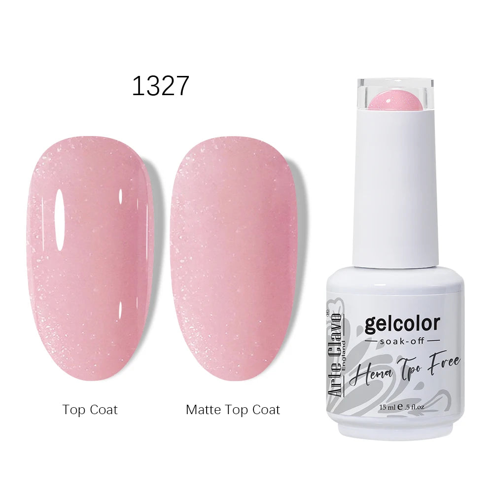 Arte Clavo HEMA TPO Gel Nail Polish Pink Series Semi Permanent Soak Qme 1327