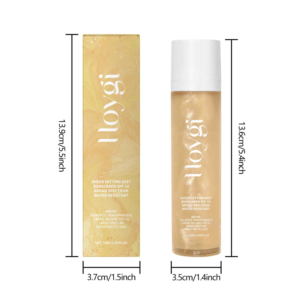 Spf 50+ Makeup Setting Spray Oil Control Natural Refreshing Waterproof Lasting Makeup Fixer Sun Protection Face Mist Cosmetics Qme