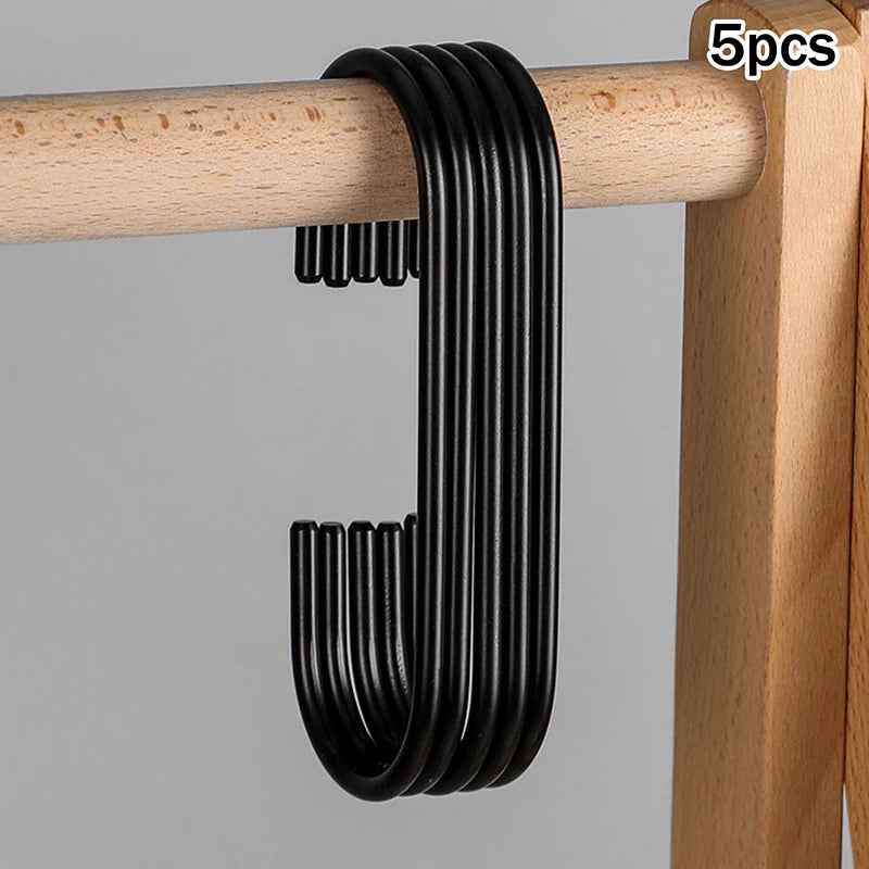 Clothes Bags Hats Closet Organizer System C Shape Hooks Gold Silver Qme C
