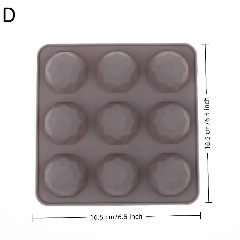 Silicon Chocolate Candy Molds Baking Cake Trays Pastry Accessories Qme D