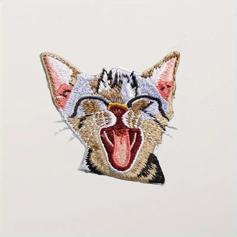 Cat Patches Clothing Iron Embroidered Patch Applique Accessories Qme