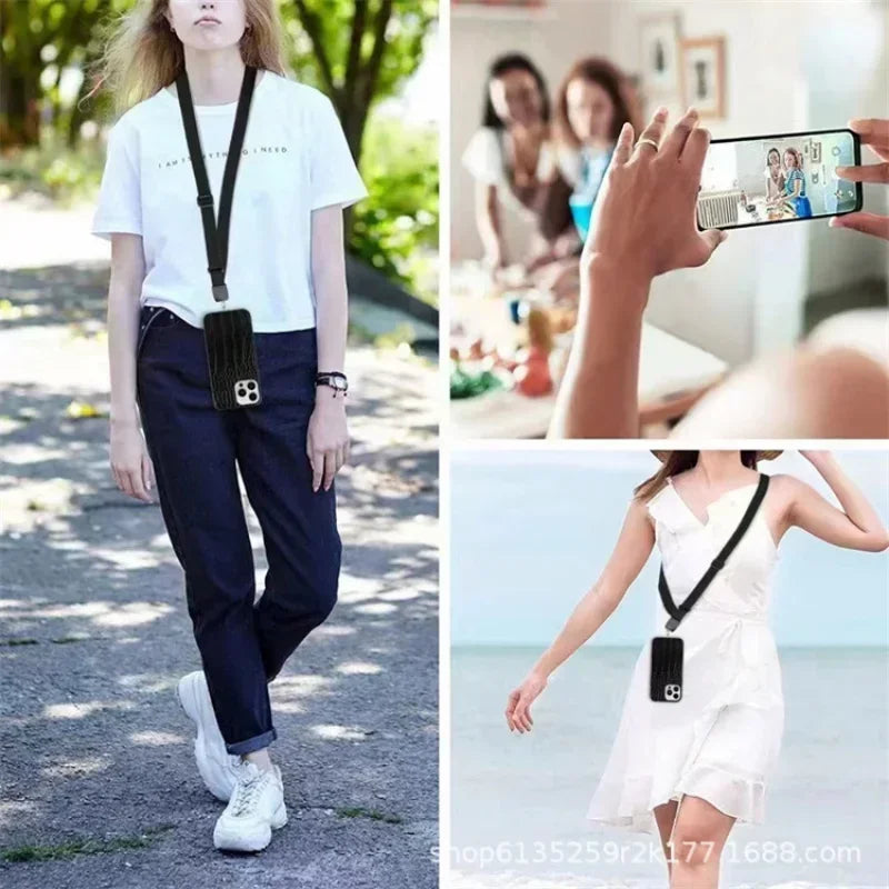 5pcs Anti-Loss Rope - Detachable Work ID Badge Holder Strap for Students & Office, Adjustable Phone Lanyard DIY Qme