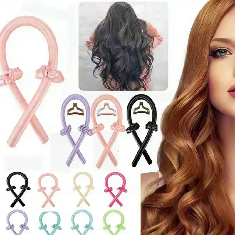 1/3/5pcs mix Woman Foam Heatless Curling Rod Headband Make Hair Soft Shiny Hair Curler Iron Hairdressing Big Wave Curling Qme