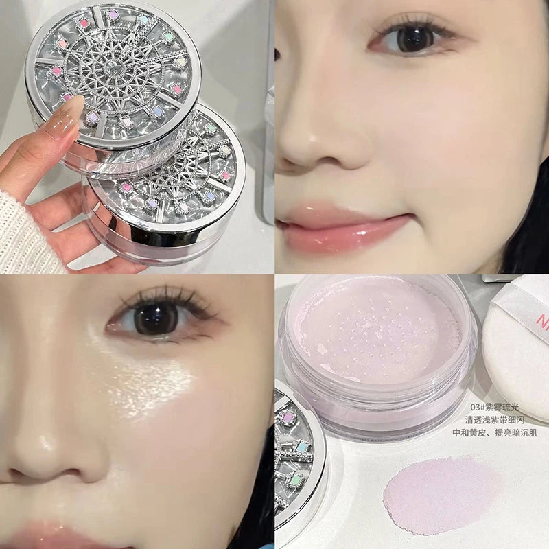 NICEKEY Matte Loose Powder Face Setting Powder Waterproof Oil Control Full Coverage Makeup Translucent Styling Fixer Cosmetics Qme 03