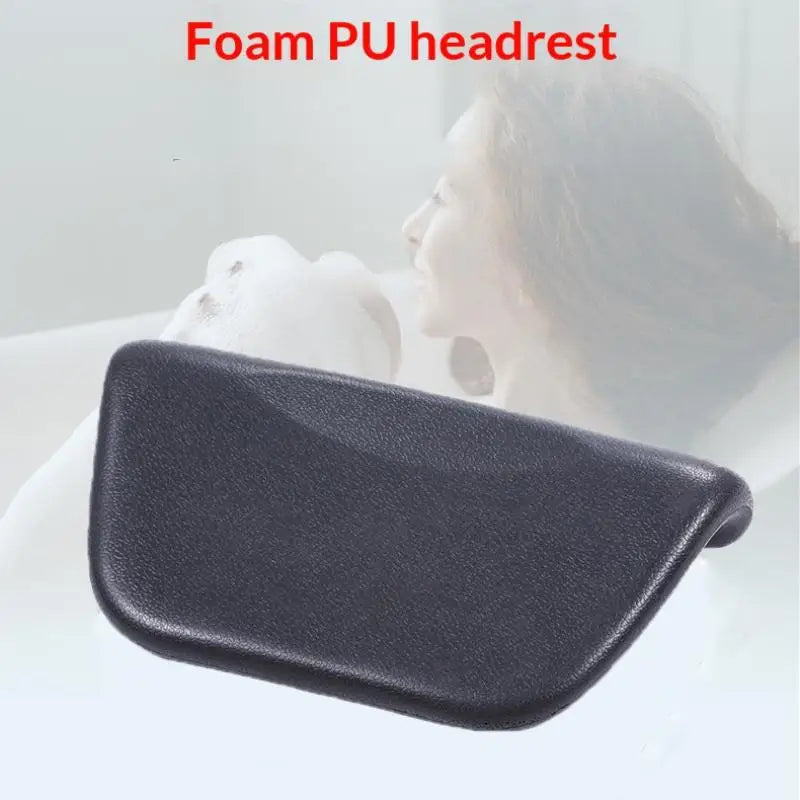 Waterproof Bath Cushion Bathtub Pillow Neck Head Support PU Spa Qme