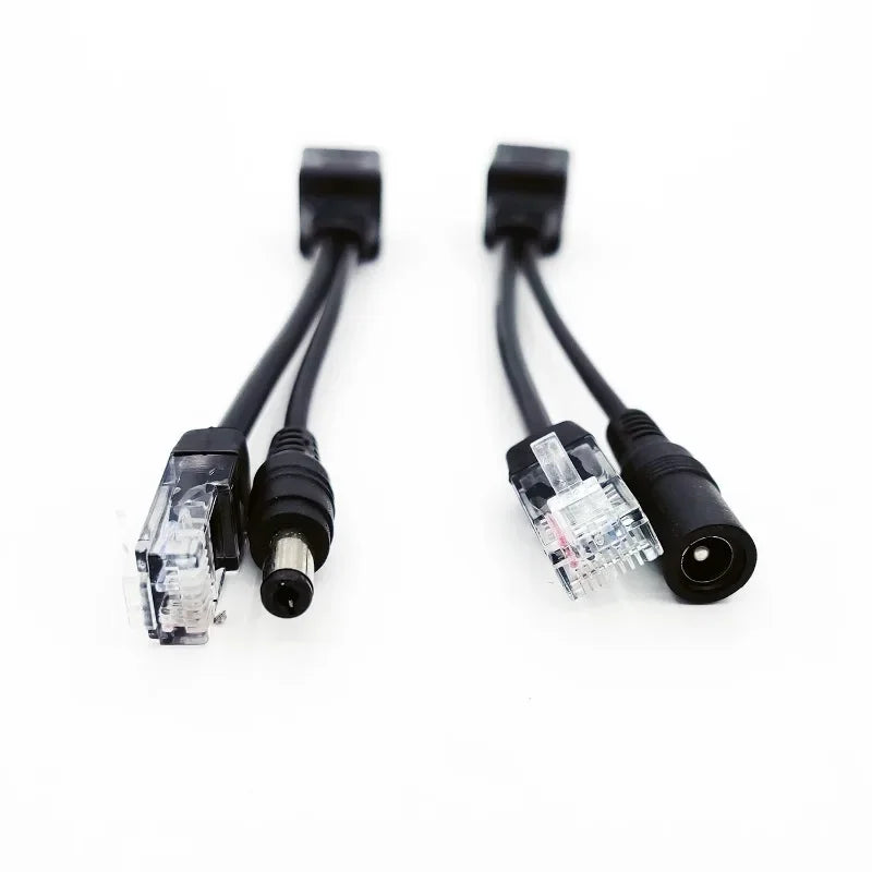 5pcs POE Spliter Waterprrof With Video And Power Adapter Cable RJ45 12V-48V Supply Module Injector for IP Camera Extender Qme
