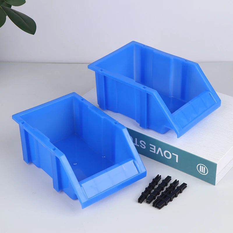 1 2 Stackable Bin Parts Storage Organizer Garage Bins Plastic Screw Qme