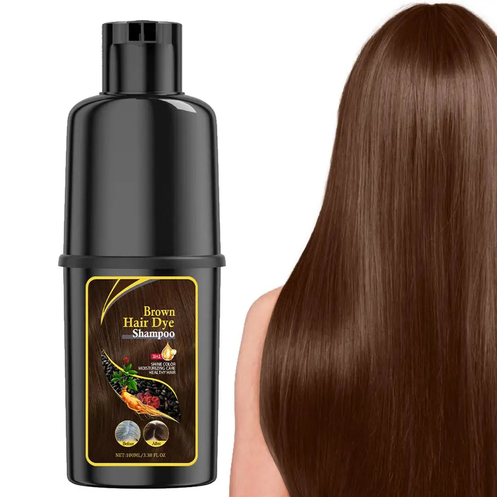 Hair Color Shampoo Black Hair Dye Covering White Hair Shampoo Hair Dye Shampoo Darkening Hair Shampoo Wine Red, Brown, Silver Qme Coffee China Mainland