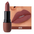 6-Color Matte Lipstick Velvet Lip Smooth Waterproof Long-lasting Qme Chocolate Lip Stick