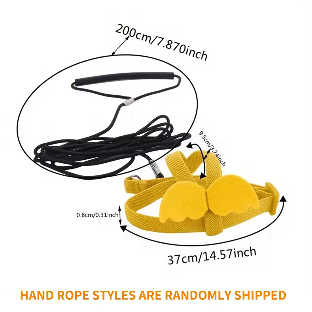 Random Adjustable Parrot Bird Harness Leash Set Anti-bite Training Harness Parrots Outdoor Flying Rope Cockatiel Bird Supplies Qme