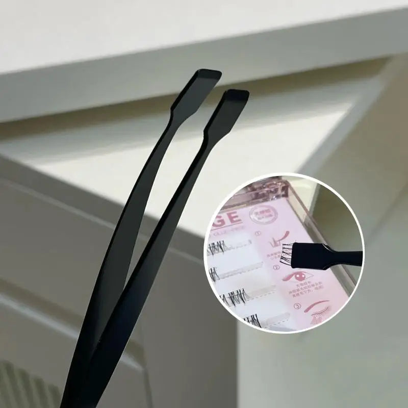Stainless Steel Eyelash Tweezers Extension Hair Removal DIY False Qme