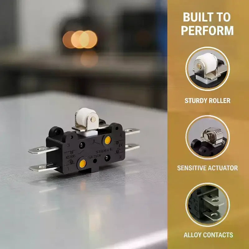 Micro Limit Switch 83106 With Roller Lever 5A 250V Rating Terminals For Home Appliance Repair Industrial Control Projects Qme
