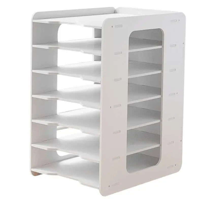 A4 Paper Desktop Storage Rack Multilayer Space-saving Desk Office Qme
