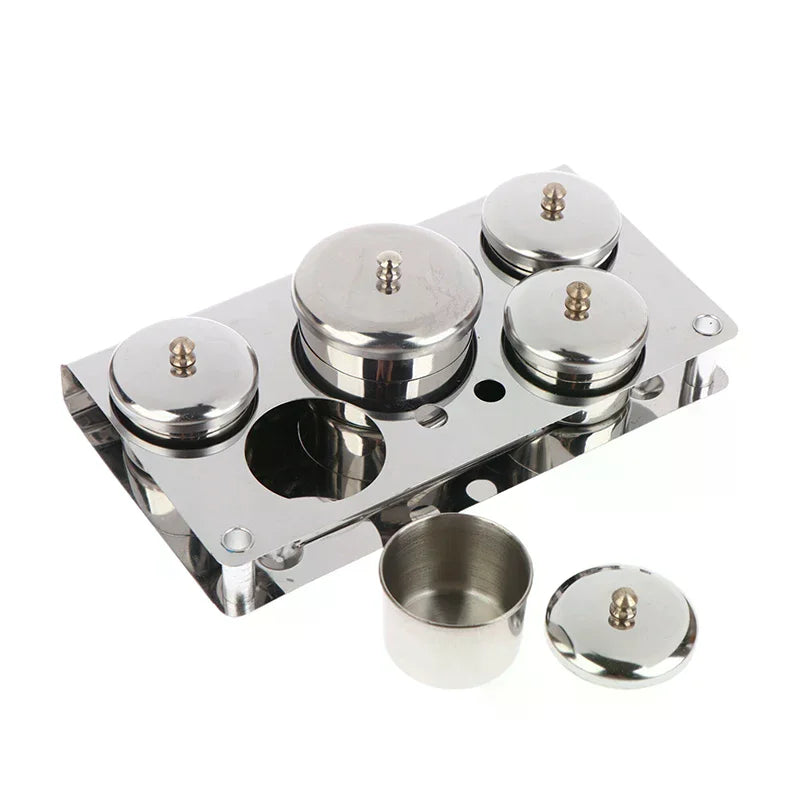 3 Stainless Dappen Dish Cups Salon Manicure Acrylic Powder Liquid Qme