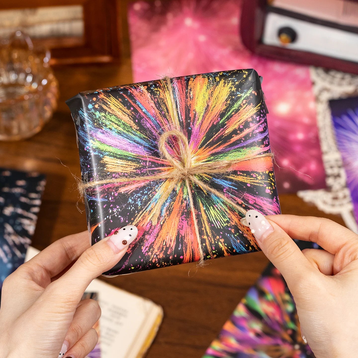 24 Sheets Tearable Paper for Scrapbooking DIY Craft Wrapping Sticker Background Art Card Decoration Qme