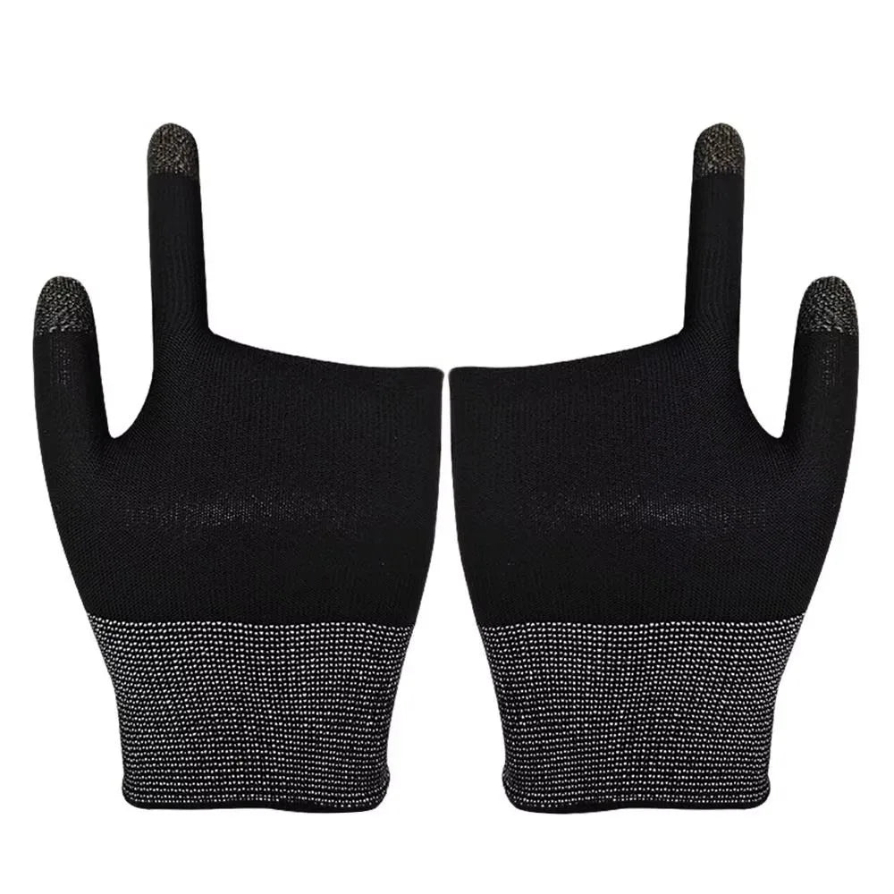Hand Cover Gaming Finger Sweatproof Breathable Thumb Gloves Touch Qme Black