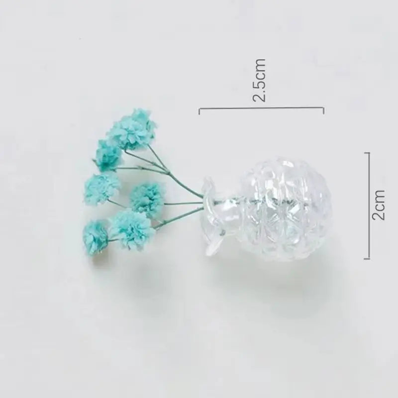 Mini Glass Vase Fridge Magnet DIY Porcelain Vase Flowers Refrigerator Message Sticker Plant Magnet Green Gift Kitchen Qme