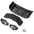 RC Rear Wing Rear Body Wing Spoiler Carbon Fiber Rear Wing for Losi 1/24 Micro-B 2WD Buggy RC Car Upgrade Part Accessory Qme Black Set