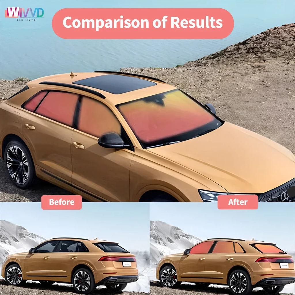Solar Tint Film Ghost Rose Red Chameleon VLT78% Windscreen Foils Car Front Rear Window Tint Windshield Protection Qme