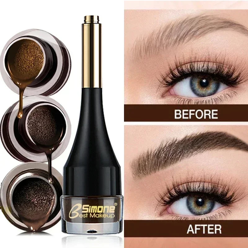 4 Colors Brown Black Eyebrow Cream Enhancers Waterproof Long-lasting Air-cushion Dye Brows Gel Tinted Makeup Liquid Eyebrows Qme