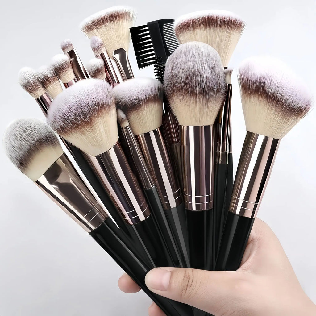 Professional 3- Makeup Brushes Eyeshadow Foundation Concealer Qme