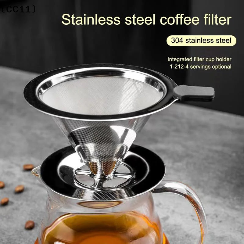 Stainless Steel Pour Over Coffee Filter Ultra Fine Mesh Food Grade Qme