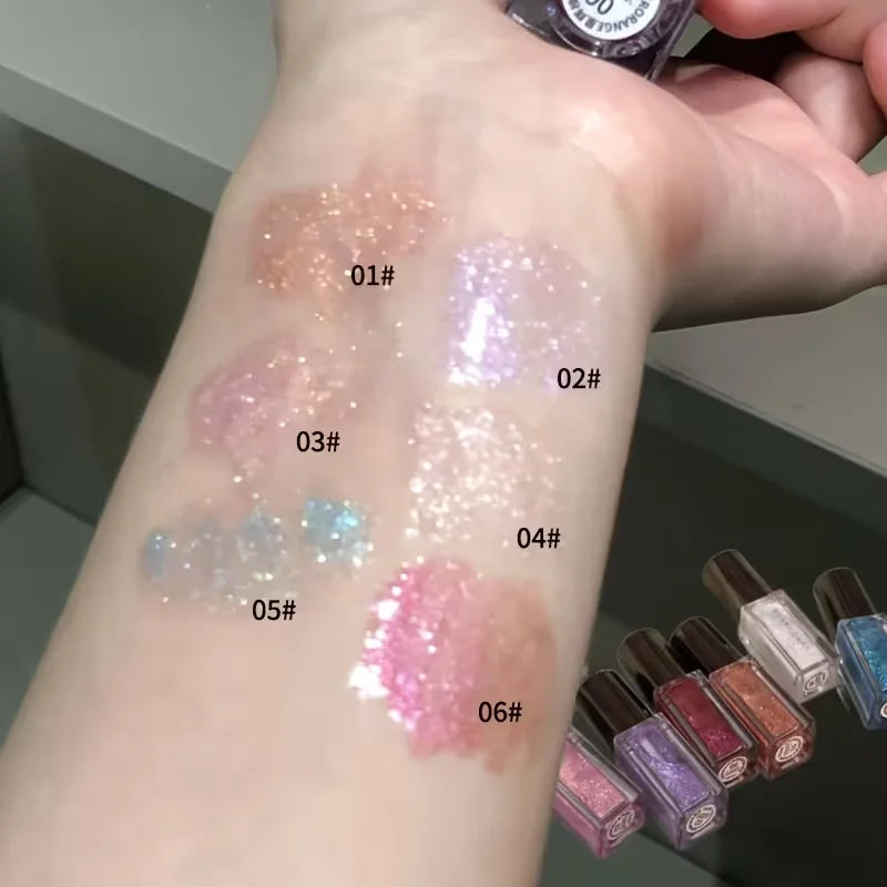 Shiny Glitter Lip Gloss Mirror Water Light Glaze Long Lasting Qme