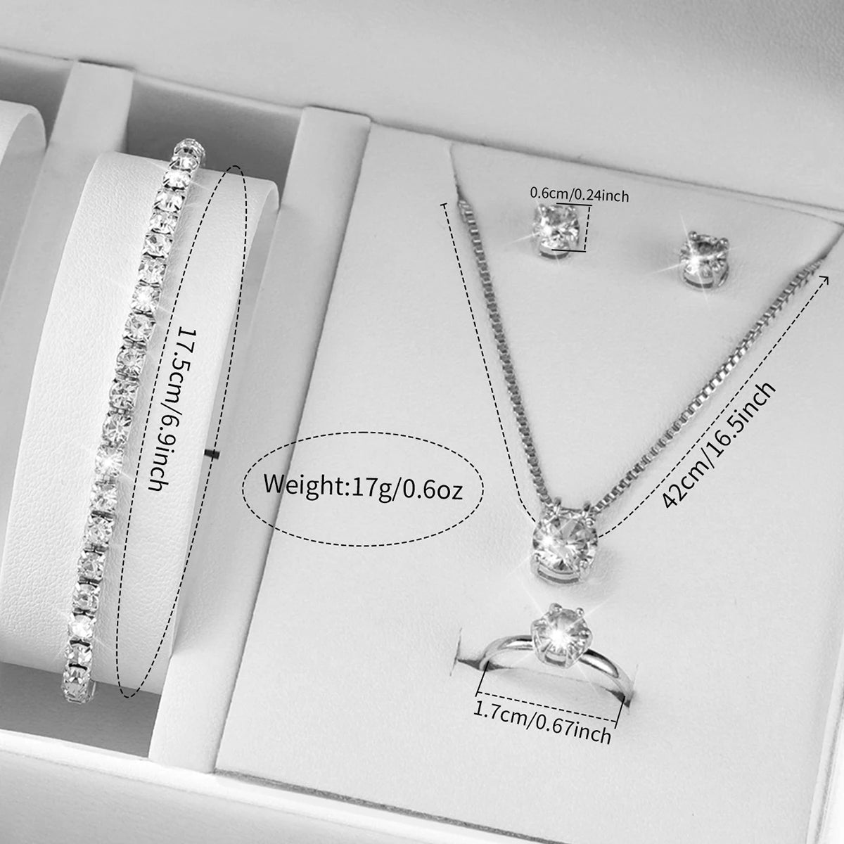 6 Pçs/set Moda Banda de Plástico Mulheres Relógios Coração Dial Relógio de Quartzo Conjunto de Jóias de Diamante (Sem Caixa) Qme