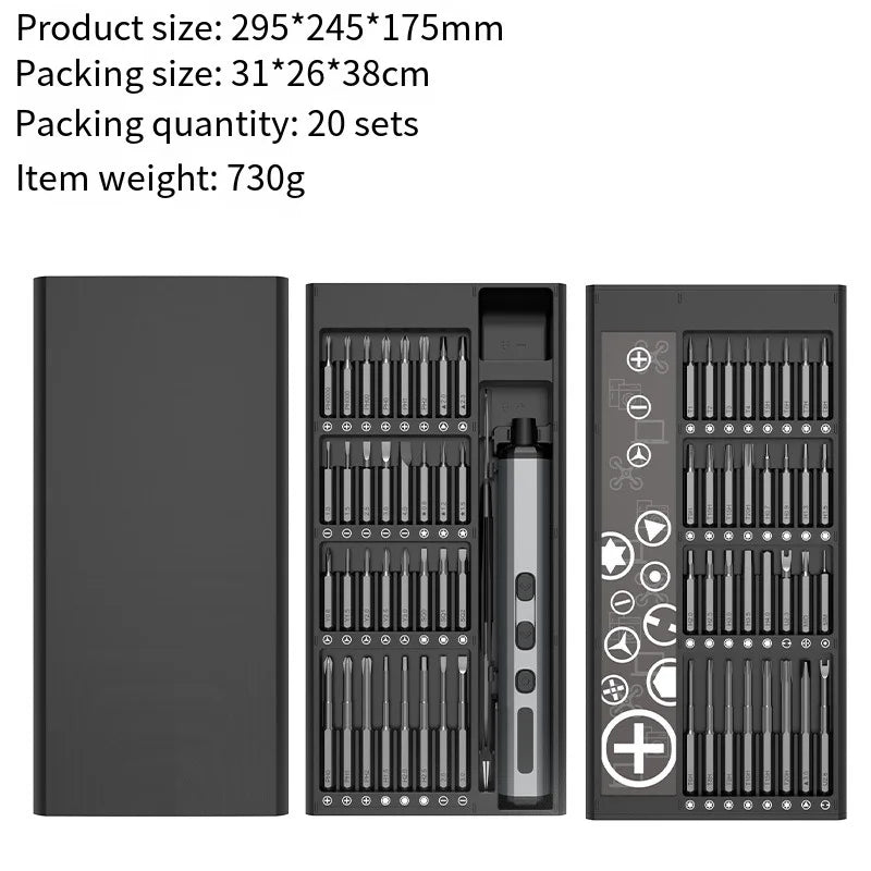 1 Electric Screwdriver 5 Torque Settings Precision Power Tool Qme 68 in 1