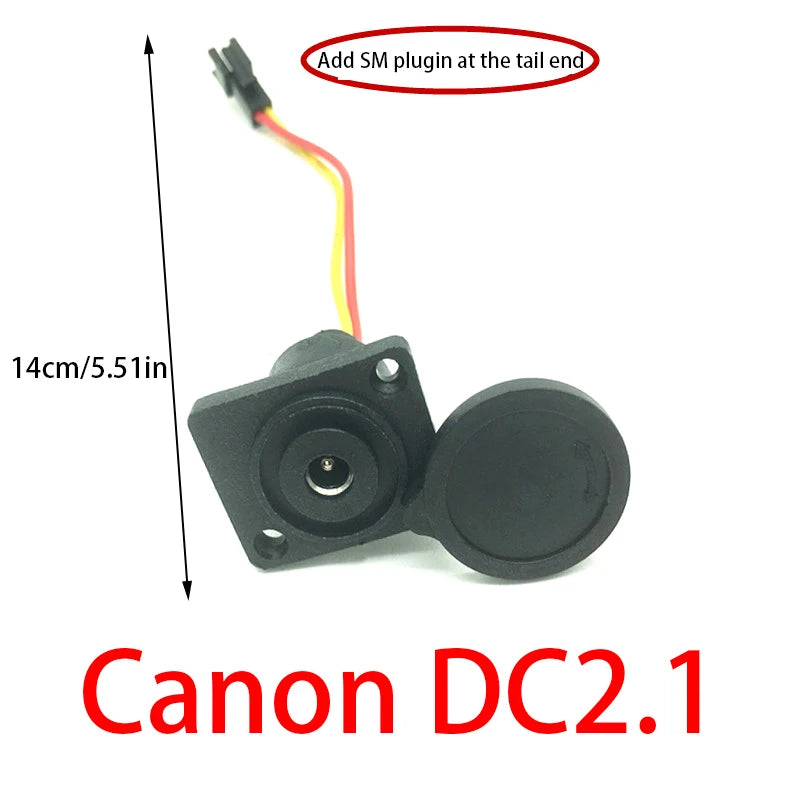 1PC Electric Bicycle Charging Head Lithium Battery Output Line Round Male And Female Base Dc2.1 / 2.5 Charger Plug Socket. Qme A3