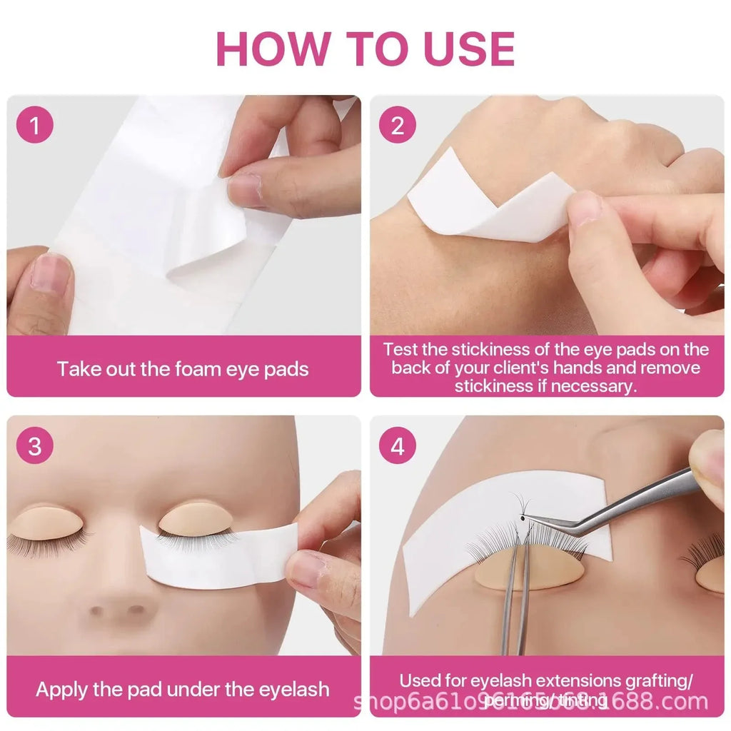 Micro Foam Eyepad Painless Lash Supplies PE Eye Patch Easy Remove Qme