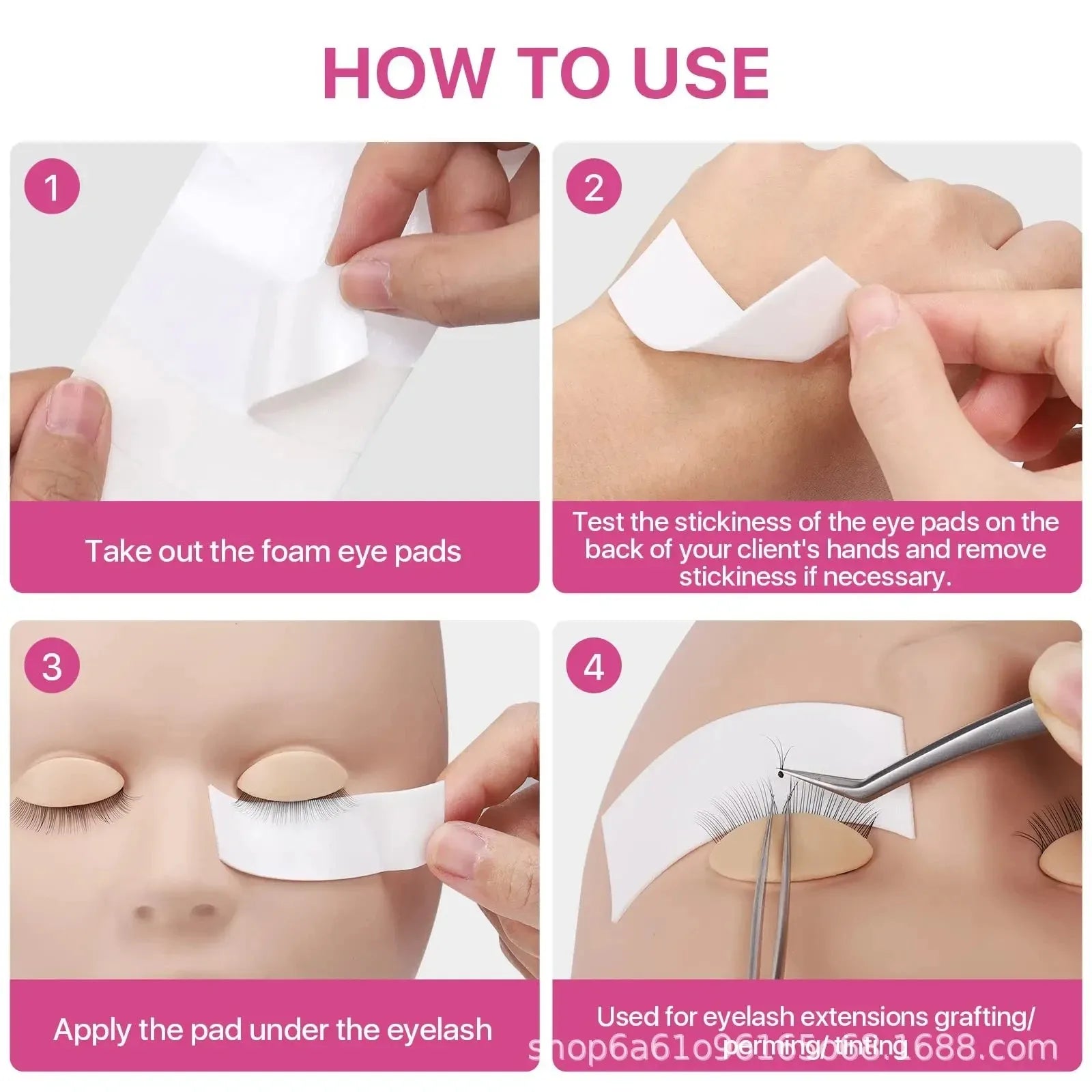 Micro Foam Eyepad Painless Lash Supplies PE Eye Patch Easy Remove Qme