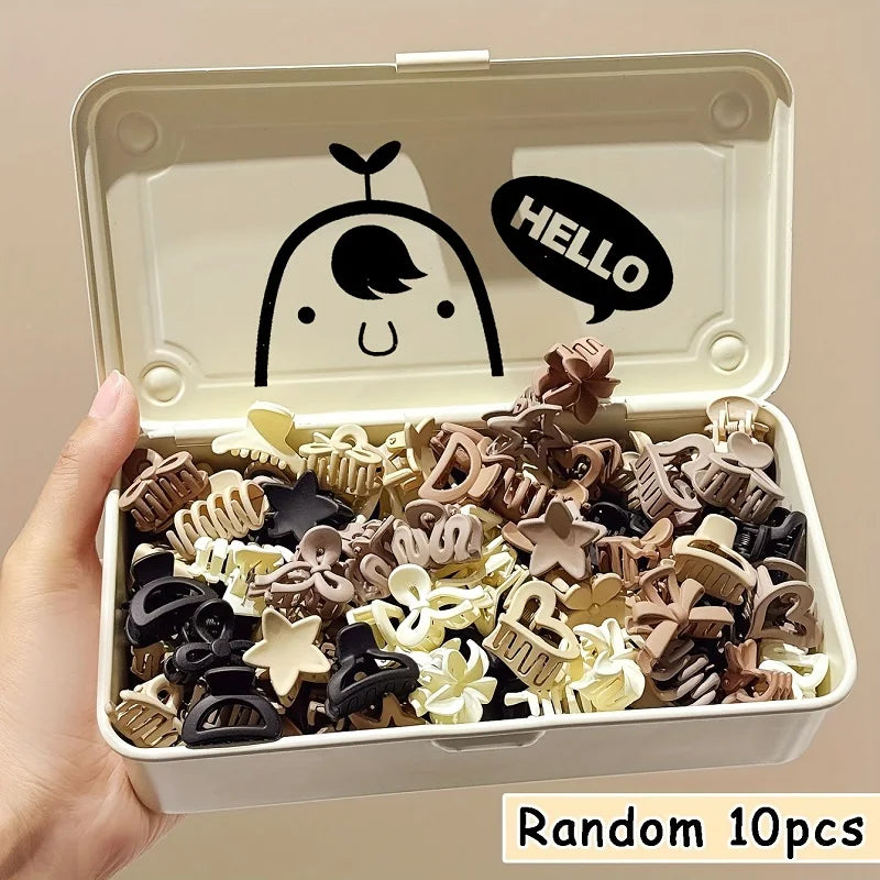 10/20/30PCS Beige Mixed Pack Small Clips, Cute Girl Accessories - Perfect for Daily Use, Special Occasions, or Travel Gifts Qme 10PCS