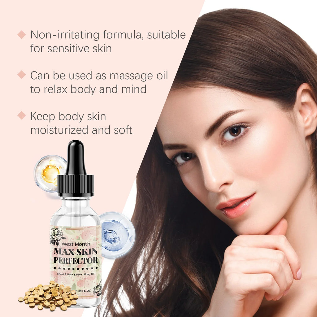 Chest Neck Face Lifting Oil Efficient Nourishment Deeply Nourish the Skin Moisturizing Oil Boost Radiance Winter Skincare Qme