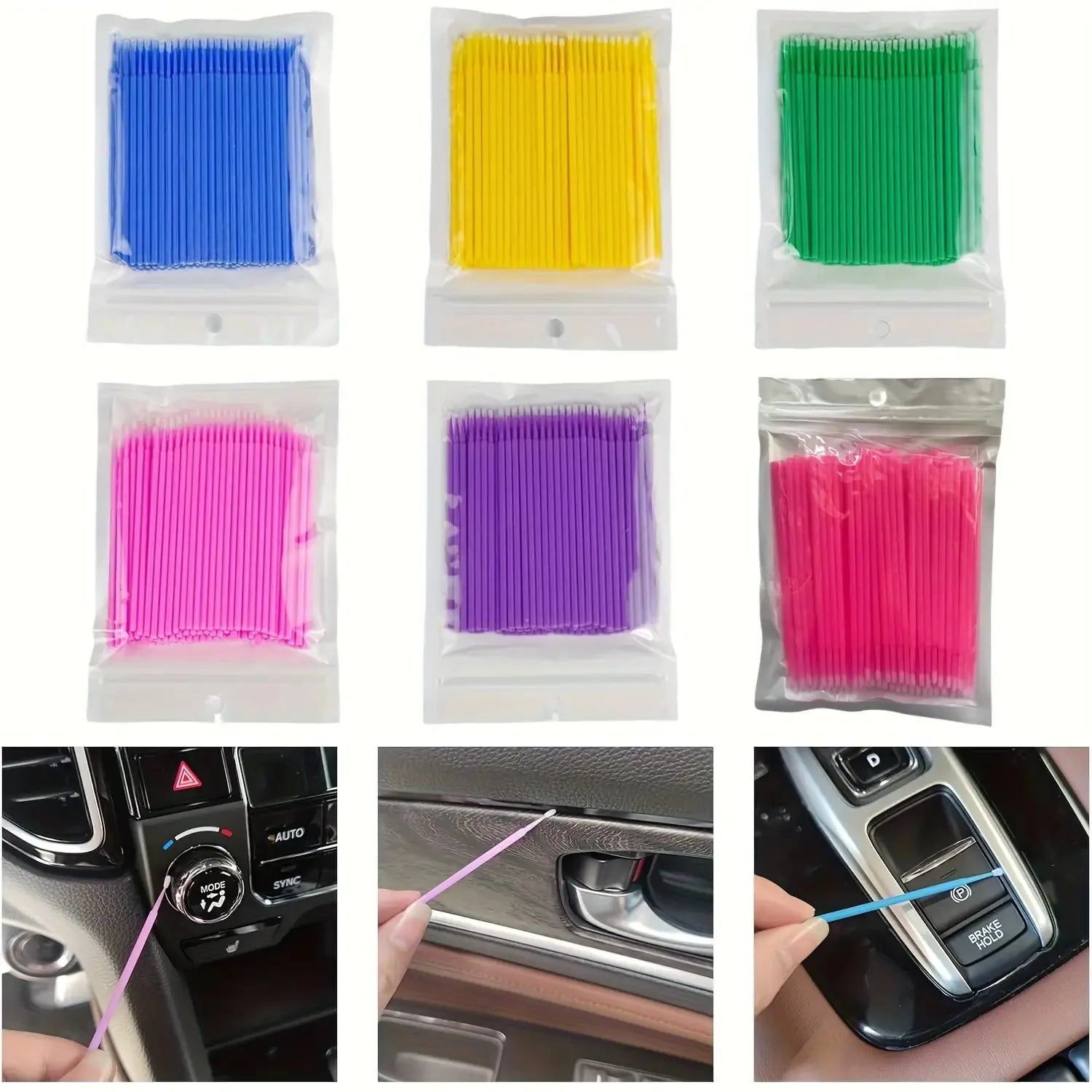 100pcs Approximately Disposable Micro Brushes - Precision Fine Tip Paint Applicator with Soft Bristles for Single Use, Qme