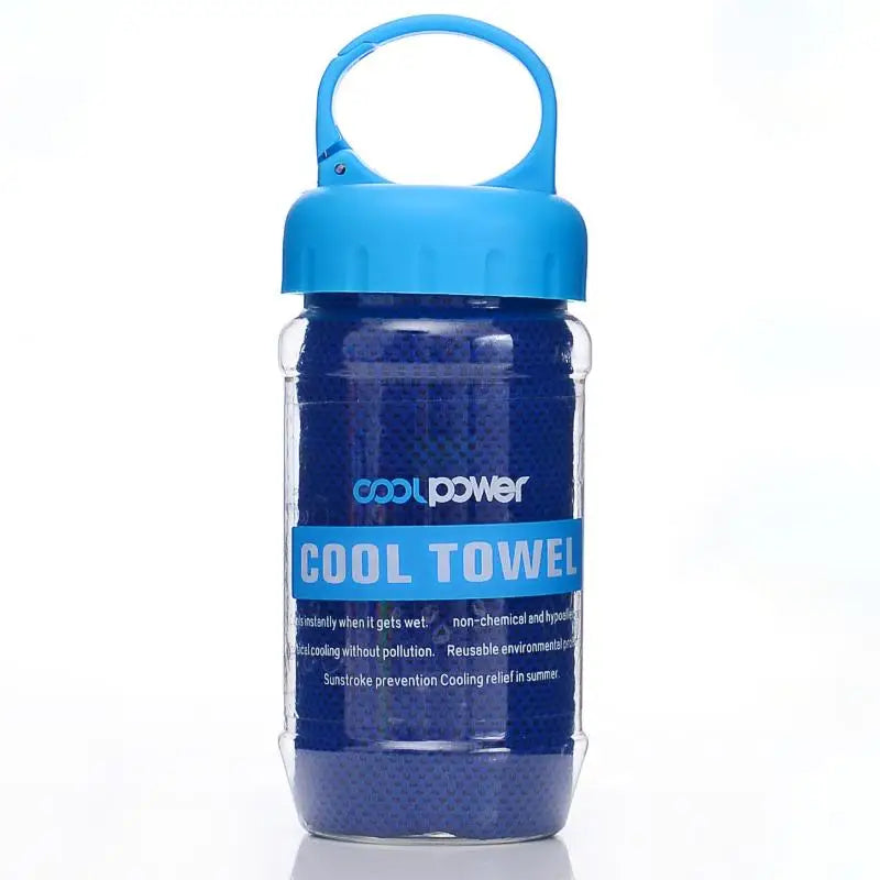 Quick Dry Cooling Towel With Portable Bottle Reusable Design Perfect For Gym Hiking Camping Outdoor Sports Qme A1