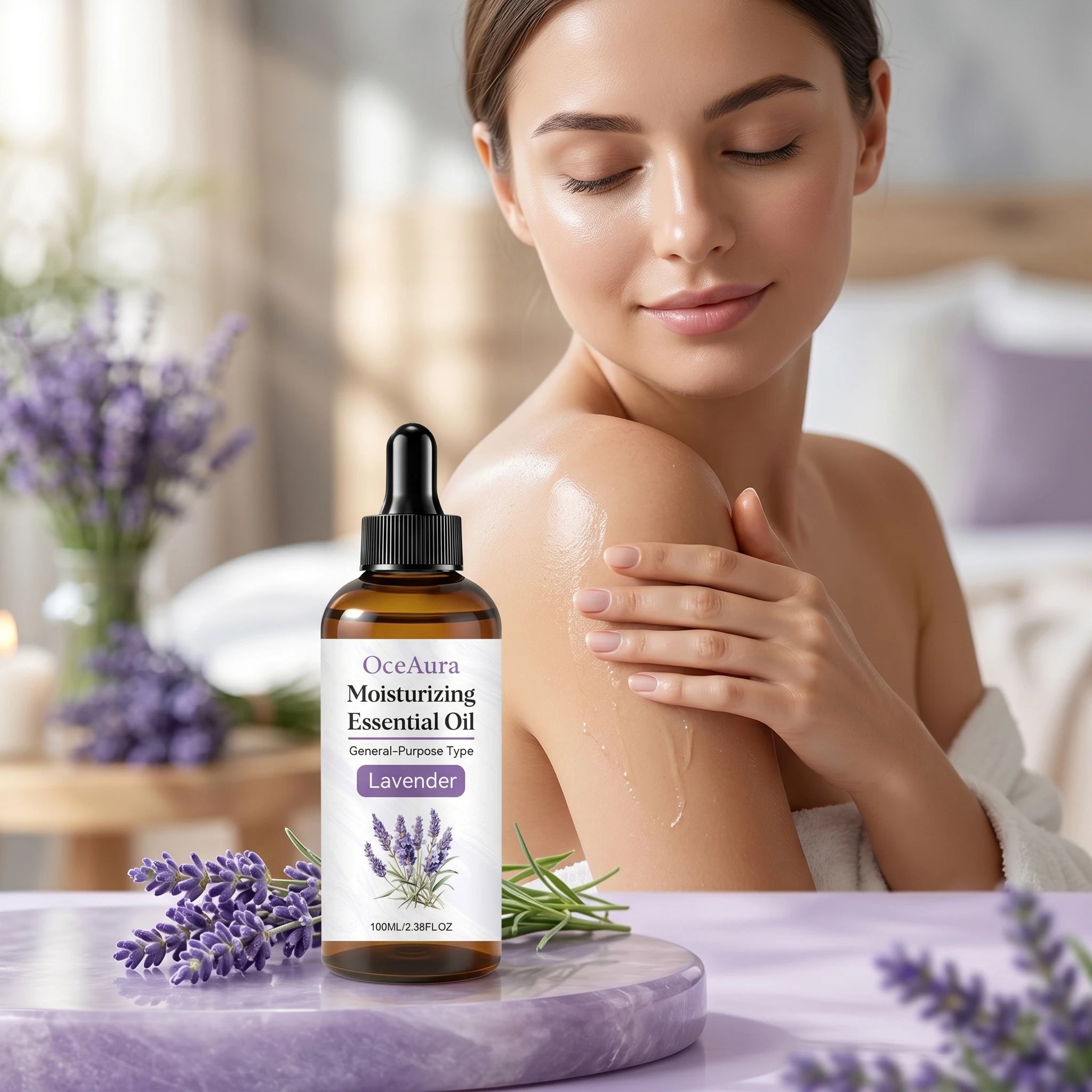 Oceaura Lavender Massage Essential Oil Improve Dry Moisturizier Anti Qme