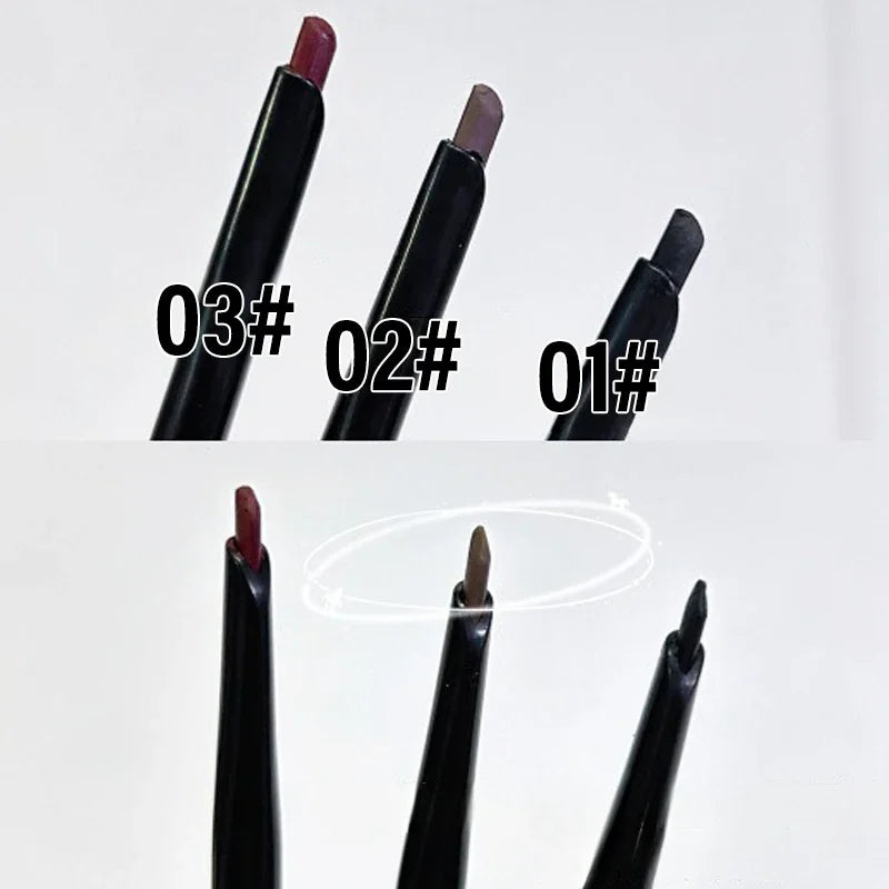 Smooth Gel Eyeliner Pencil Easy Application Natural Look Liner Waterproof & Non Smudging Formula 3 Colors Black Brown Wine Red Qme