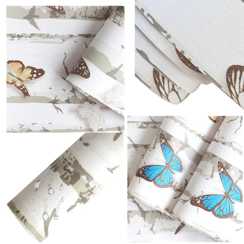 Peel Stick Wallpaper Removable Butterfly Contact Paper Decorative Qme